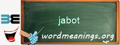 WordMeaning blackboard for jabot